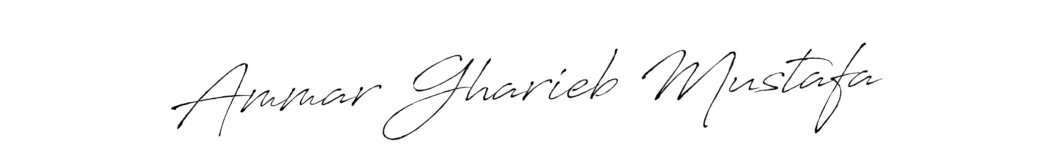 Antro_Vectra is a professional signature style that is perfect for those who want to add a touch of class to their signature. It is also a great choice for those who want to make their signature more unique. Get Ammar Gharieb Mustafa name to fancy signature for free. Ammar Gharieb Mustafa signature style 6 images and pictures png