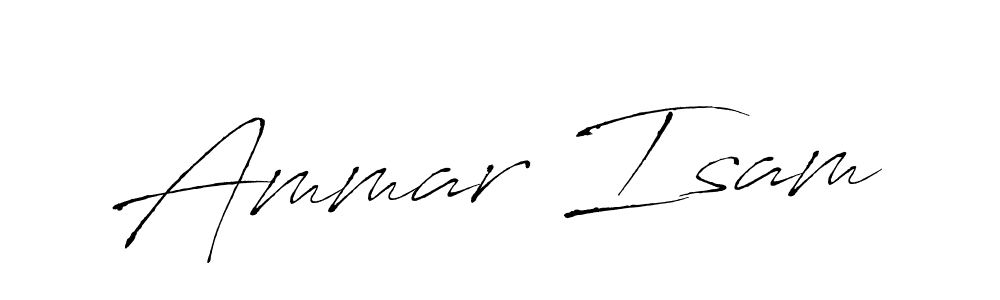 How to make Ammar Isam name signature. Use Antro_Vectra style for creating short signs online. This is the latest handwritten sign. Ammar Isam signature style 6 images and pictures png