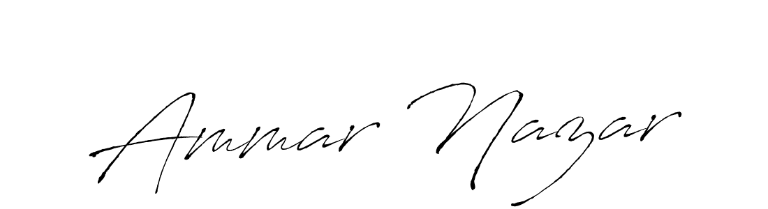 Similarly Antro_Vectra is the best handwritten signature design. Signature creator online .You can use it as an online autograph creator for name Ammar Nazar. Ammar Nazar signature style 6 images and pictures png