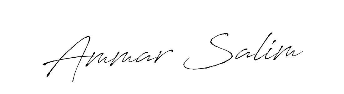 Antro_Vectra is a professional signature style that is perfect for those who want to add a touch of class to their signature. It is also a great choice for those who want to make their signature more unique. Get Ammar Salim name to fancy signature for free. Ammar Salim signature style 6 images and pictures png