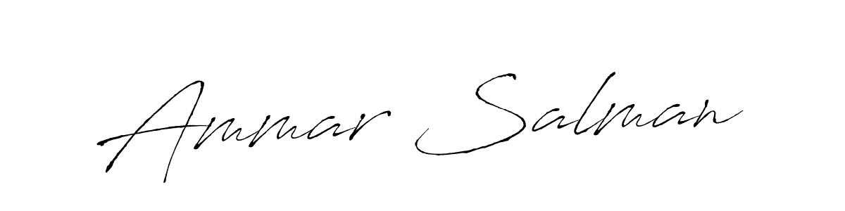 The best way (Antro_Vectra) to make a short signature is to pick only two or three words in your name. The name Ammar Salman include a total of six letters. For converting this name. Ammar Salman signature style 6 images and pictures png