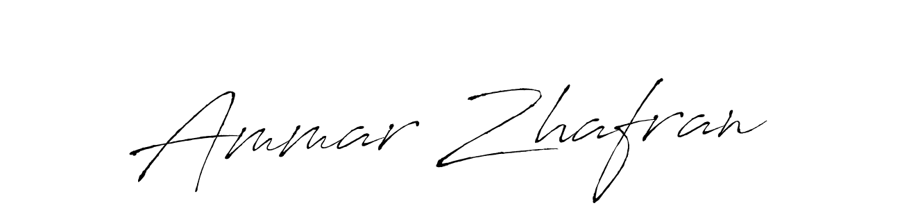 How to make Ammar Zhafran signature? Antro_Vectra is a professional autograph style. Create handwritten signature for Ammar Zhafran name. Ammar Zhafran signature style 6 images and pictures png