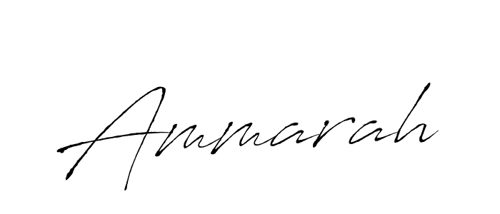 Design your own signature with our free online signature maker. With this signature software, you can create a handwritten (Antro_Vectra) signature for name Ammarah. Ammarah signature style 6 images and pictures png