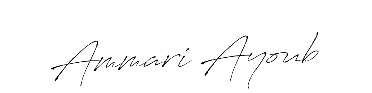 The best way (Antro_Vectra) to make a short signature is to pick only two or three words in your name. The name Ammari Ayoub include a total of six letters. For converting this name. Ammari Ayoub signature style 6 images and pictures png