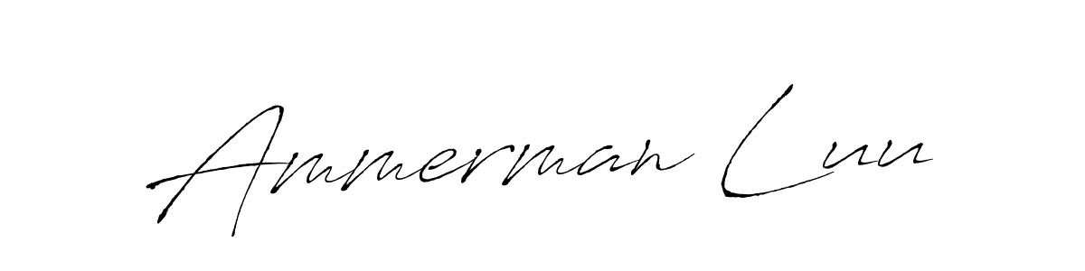 How to make Ammerman Luu signature? Antro_Vectra is a professional autograph style. Create handwritten signature for Ammerman Luu name. Ammerman Luu signature style 6 images and pictures png