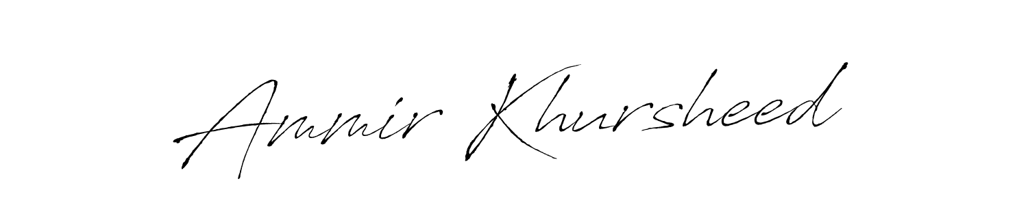 It looks lik you need a new signature style for name Ammir Khursheed. Design unique handwritten (Antro_Vectra) signature with our free signature maker in just a few clicks. Ammir Khursheed signature style 6 images and pictures png