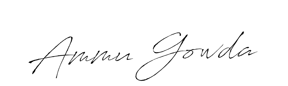 How to make Ammu Gowda signature? Antro_Vectra is a professional autograph style. Create handwritten signature for Ammu Gowda name. Ammu Gowda signature style 6 images and pictures png