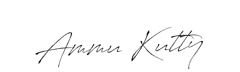 Design your own signature with our free online signature maker. With this signature software, you can create a handwritten (Antro_Vectra) signature for name Ammu Kutty. Ammu Kutty signature style 6 images and pictures png