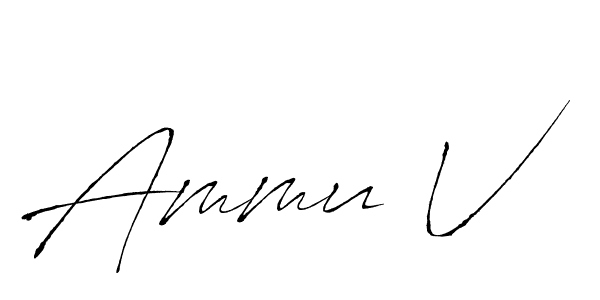 Similarly Antro_Vectra is the best handwritten signature design. Signature creator online .You can use it as an online autograph creator for name Ammu V. Ammu V signature style 6 images and pictures png