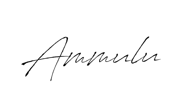 Make a beautiful signature design for name Ammulu. With this signature (Antro_Vectra) style, you can create a handwritten signature for free. Ammulu signature style 6 images and pictures png