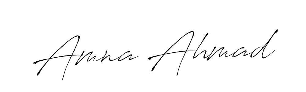 Amna Ahmad stylish signature style. Best Handwritten Sign (Antro_Vectra) for my name. Handwritten Signature Collection Ideas for my name Amna Ahmad. Amna Ahmad signature style 6 images and pictures png
