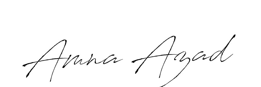 Design your own signature with our free online signature maker. With this signature software, you can create a handwritten (Antro_Vectra) signature for name Amna Azad. Amna Azad signature style 6 images and pictures png
