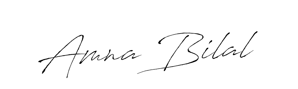 How to make Amna Bilal name signature. Use Antro_Vectra style for creating short signs online. This is the latest handwritten sign. Amna Bilal signature style 6 images and pictures png