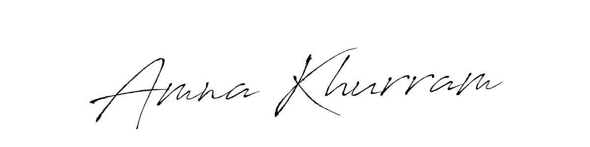 Amna Khurram stylish signature style. Best Handwritten Sign (Antro_Vectra) for my name. Handwritten Signature Collection Ideas for my name Amna Khurram. Amna Khurram signature style 6 images and pictures png