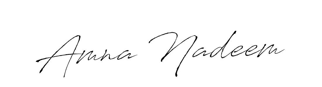 Create a beautiful signature design for name Amna Nadeem. With this signature (Antro_Vectra) fonts, you can make a handwritten signature for free. Amna Nadeem signature style 6 images and pictures png