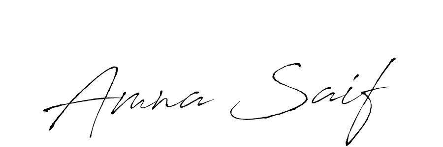 Create a beautiful signature design for name Amna Saif. With this signature (Antro_Vectra) fonts, you can make a handwritten signature for free. Amna Saif signature style 6 images and pictures png
