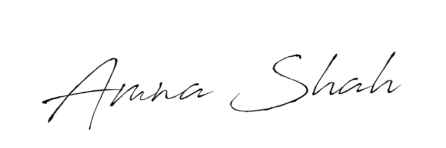 How to make Amna Shah name signature. Use Antro_Vectra style for creating short signs online. This is the latest handwritten sign. Amna Shah signature style 6 images and pictures png