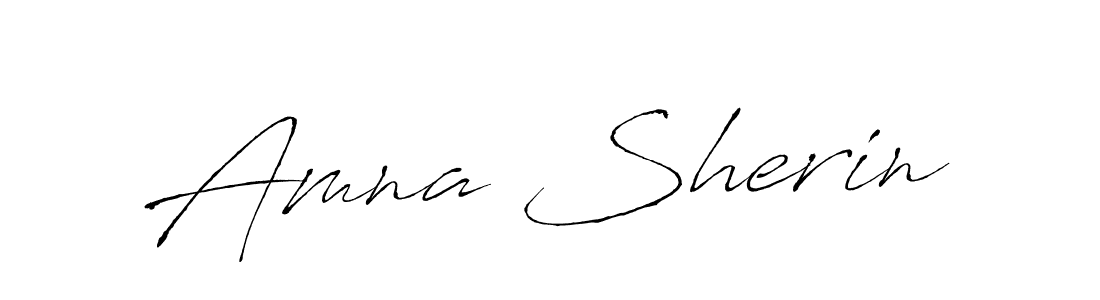 Make a beautiful signature design for name Amna Sherin. With this signature (Antro_Vectra) style, you can create a handwritten signature for free. Amna Sherin signature style 6 images and pictures png