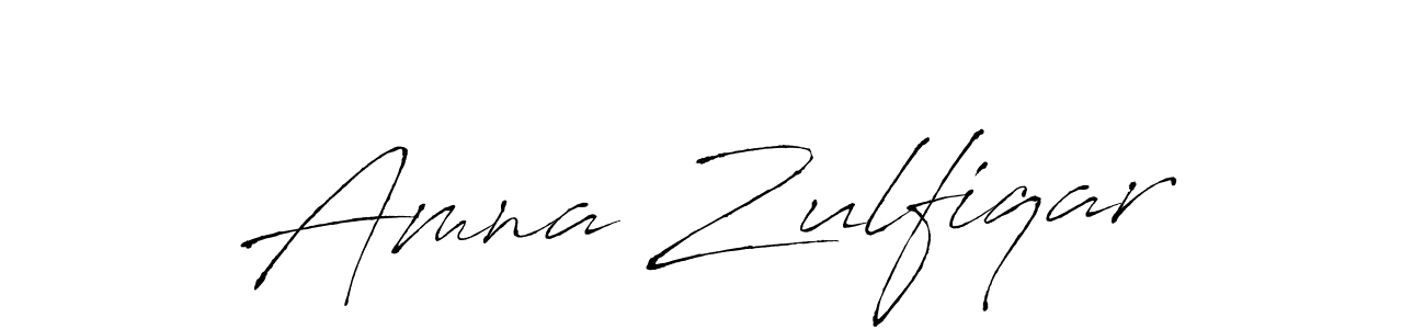 Amna Zulfiqar stylish signature style. Best Handwritten Sign (Antro_Vectra) for my name. Handwritten Signature Collection Ideas for my name Amna Zulfiqar. Amna Zulfiqar signature style 6 images and pictures png