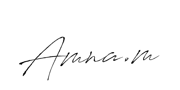 How to make Amna.m name signature. Use Antro_Vectra style for creating short signs online. This is the latest handwritten sign. Amna.m signature style 6 images and pictures png