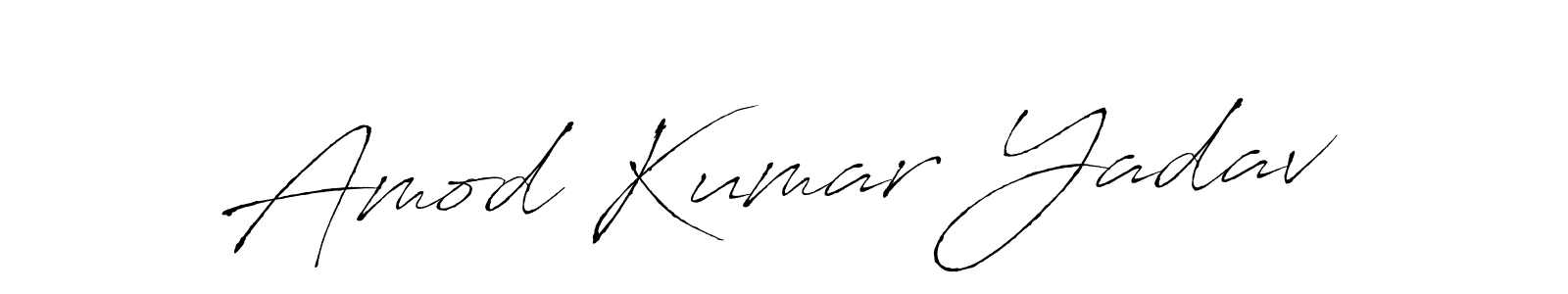 Design your own signature with our free online signature maker. With this signature software, you can create a handwritten (Antro_Vectra) signature for name Amod Kumar Yadav. Amod Kumar Yadav signature style 6 images and pictures png