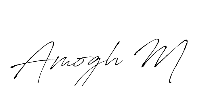 Create a beautiful signature design for name Amogh M. With this signature (Antro_Vectra) fonts, you can make a handwritten signature for free. Amogh M signature style 6 images and pictures png