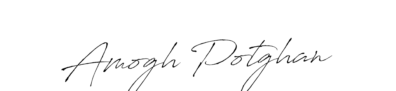 Make a beautiful signature design for name Amogh Potghan. With this signature (Antro_Vectra) style, you can create a handwritten signature for free. Amogh Potghan signature style 6 images and pictures png
