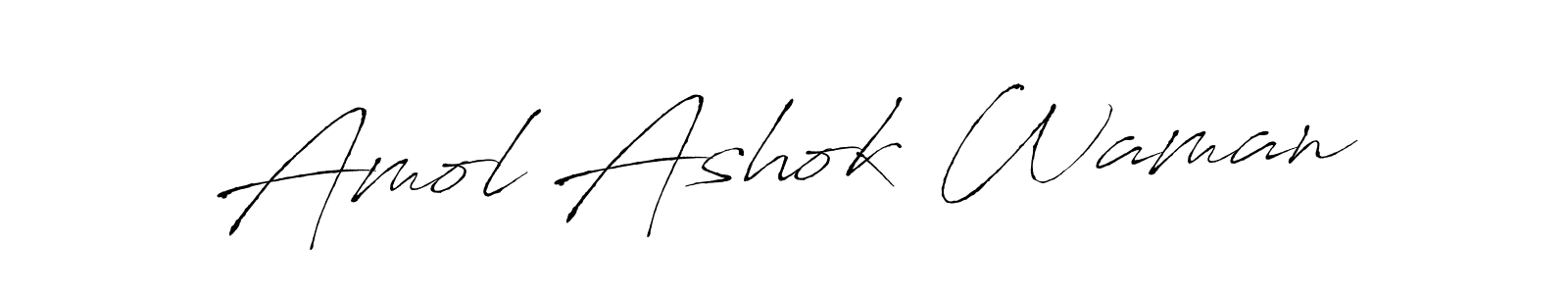 Also we have Amol Ashok Waman name is the best signature style. Create professional handwritten signature collection using Antro_Vectra autograph style. Amol Ashok Waman signature style 6 images and pictures png