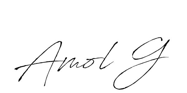 Design your own signature with our free online signature maker. With this signature software, you can create a handwritten (Antro_Vectra) signature for name Amol G. Amol G signature style 6 images and pictures png