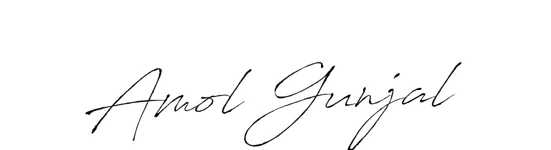 Make a beautiful signature design for name Amol Gunjal. With this signature (Antro_Vectra) style, you can create a handwritten signature for free. Amol Gunjal signature style 6 images and pictures png