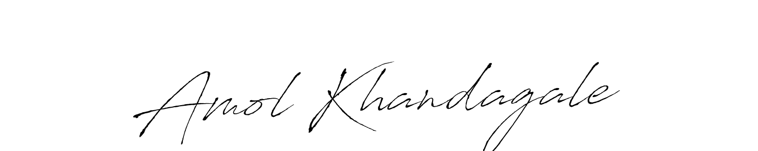 Create a beautiful signature design for name Amol Khandagale. With this signature (Antro_Vectra) fonts, you can make a handwritten signature for free. Amol Khandagale signature style 6 images and pictures png