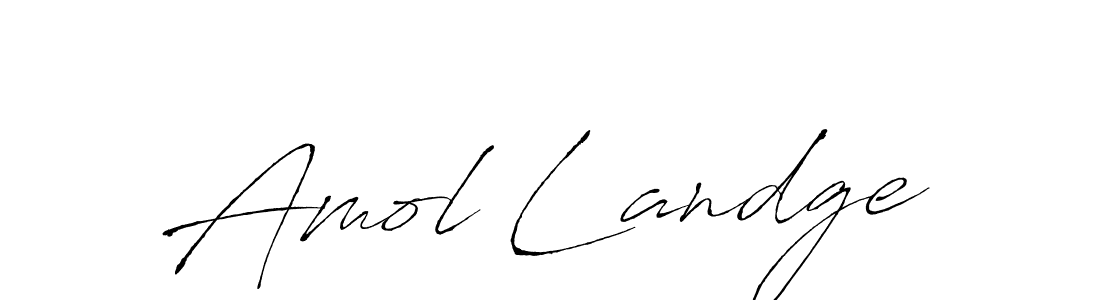 How to make Amol Landge signature? Antro_Vectra is a professional autograph style. Create handwritten signature for Amol Landge name. Amol Landge signature style 6 images and pictures png