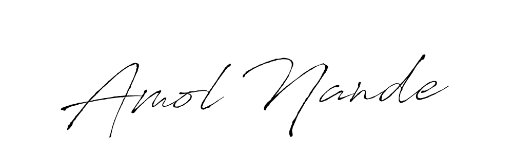 Design your own signature with our free online signature maker. With this signature software, you can create a handwritten (Antro_Vectra) signature for name Amol Nande. Amol Nande signature style 6 images and pictures png