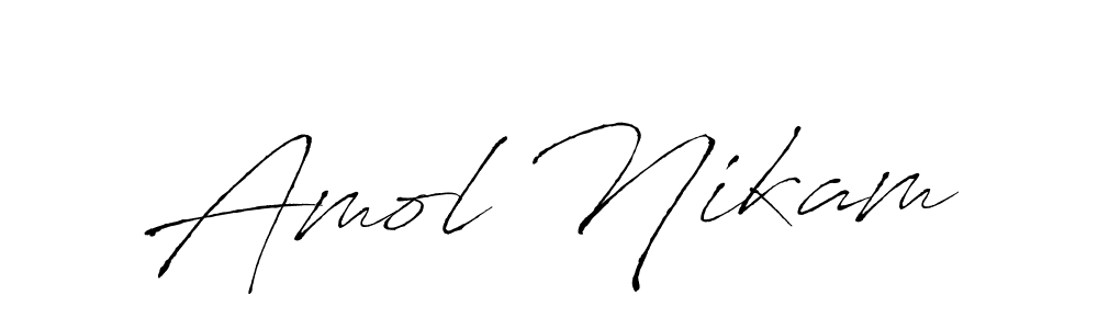 Antro_Vectra is a professional signature style that is perfect for those who want to add a touch of class to their signature. It is also a great choice for those who want to make their signature more unique. Get Amol Nikam name to fancy signature for free. Amol Nikam signature style 6 images and pictures png