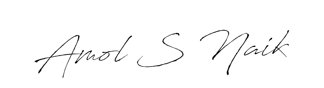 Create a beautiful signature design for name Amol S Naik. With this signature (Antro_Vectra) fonts, you can make a handwritten signature for free. Amol S Naik signature style 6 images and pictures png