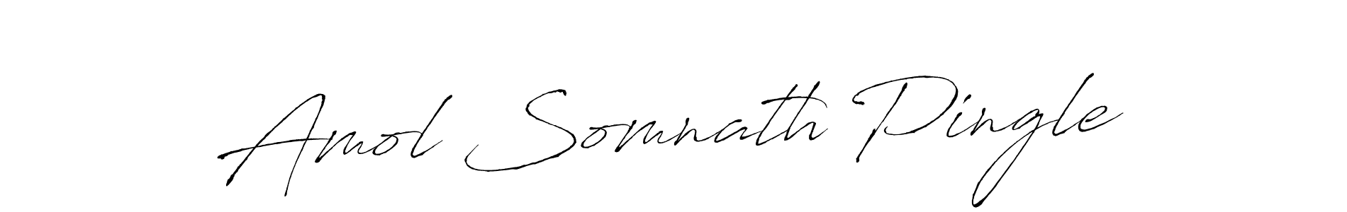 How to make Amol Somnath Pingle name signature. Use Antro_Vectra style for creating short signs online. This is the latest handwritten sign. Amol Somnath Pingle signature style 6 images and pictures png