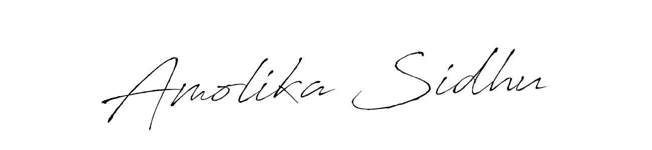 Design your own signature with our free online signature maker. With this signature software, you can create a handwritten (Antro_Vectra) signature for name Amolika Sidhu. Amolika Sidhu signature style 6 images and pictures png