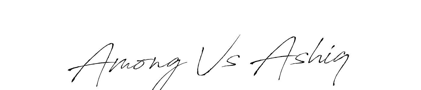 Antro_Vectra is a professional signature style that is perfect for those who want to add a touch of class to their signature. It is also a great choice for those who want to make their signature more unique. Get Among Vs Ashiq name to fancy signature for free. Among Vs Ashiq signature style 6 images and pictures png