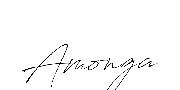 Use a signature maker to create a handwritten signature online. With this signature software, you can design (Antro_Vectra) your own signature for name Amonga. Amonga signature style 6 images and pictures png