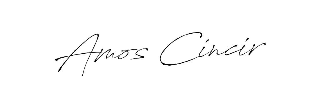 Make a beautiful signature design for name Amos Cincir. With this signature (Antro_Vectra) style, you can create a handwritten signature for free. Amos Cincir signature style 6 images and pictures png