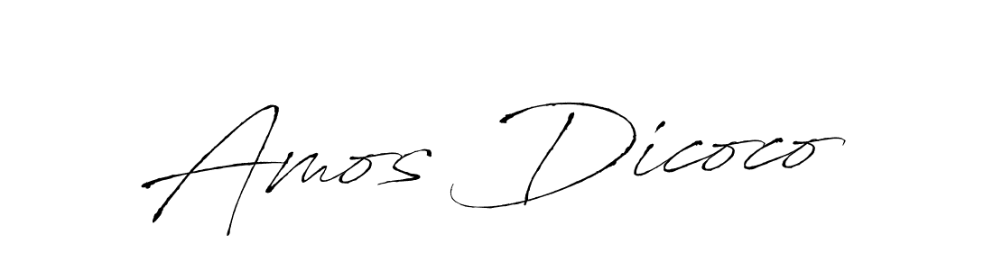 Amos Dicoco stylish signature style. Best Handwritten Sign (Antro_Vectra) for my name. Handwritten Signature Collection Ideas for my name Amos Dicoco. Amos Dicoco signature style 6 images and pictures png