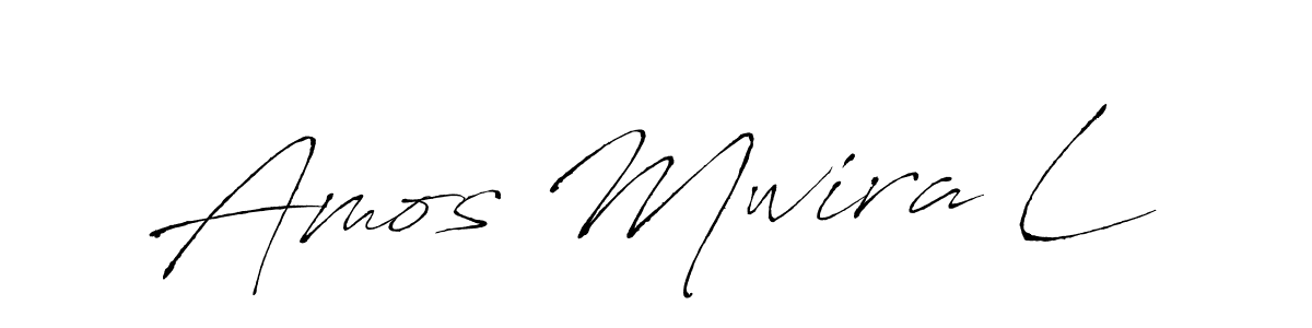 Also we have Amos Mwira L name is the best signature style. Create professional handwritten signature collection using Antro_Vectra autograph style. Amos Mwira L signature style 6 images and pictures png