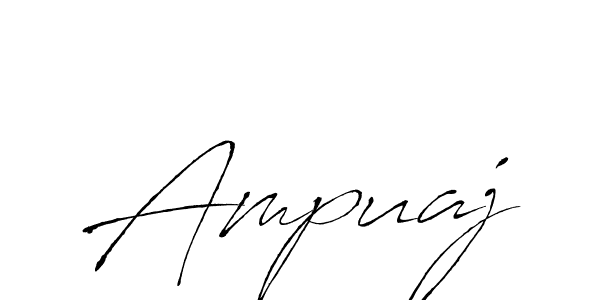 Create a beautiful signature design for name Ampuaj. With this signature (Antro_Vectra) fonts, you can make a handwritten signature for free. Ampuaj signature style 6 images and pictures png