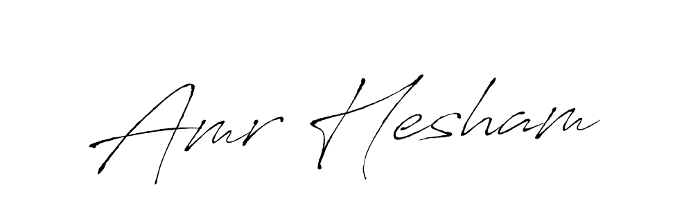 Design your own signature with our free online signature maker. With this signature software, you can create a handwritten (Antro_Vectra) signature for name Amr Hesham. Amr Hesham signature style 6 images and pictures png