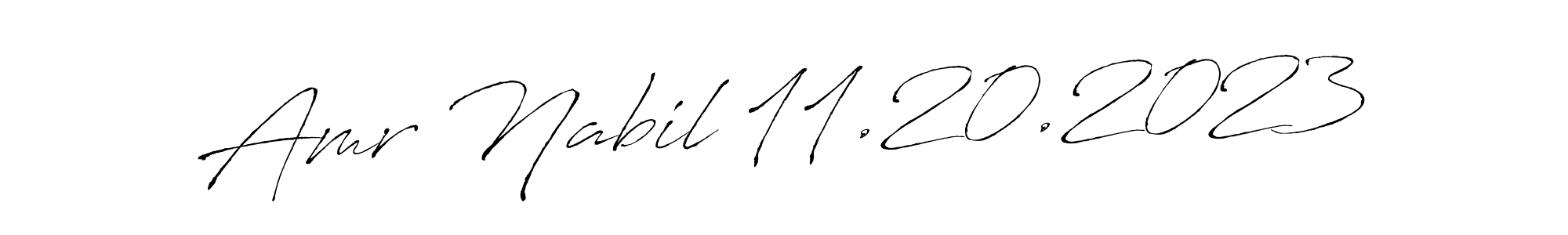 Also You can easily find your signature by using the search form. We will create Amr Nabil 11.20.2023 name handwritten signature images for you free of cost using Antro_Vectra sign style. Amr Nabil 11.20.2023 signature style 6 images and pictures png