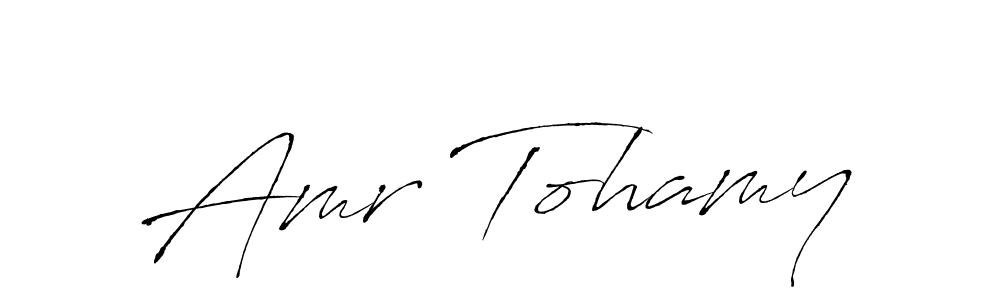 Create a beautiful signature design for name Amr Tohamy. With this signature (Antro_Vectra) fonts, you can make a handwritten signature for free. Amr Tohamy signature style 6 images and pictures png