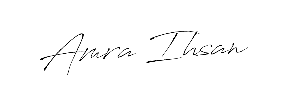 Amra Ihsan stylish signature style. Best Handwritten Sign (Antro_Vectra) for my name. Handwritten Signature Collection Ideas for my name Amra Ihsan. Amra Ihsan signature style 6 images and pictures png