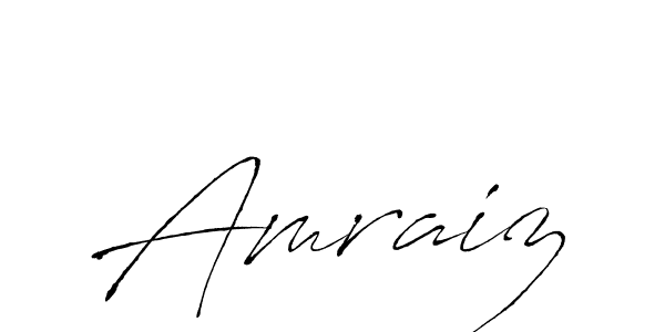 How to make Amraiz name signature. Use Antro_Vectra style for creating short signs online. This is the latest handwritten sign. Amraiz signature style 6 images and pictures png