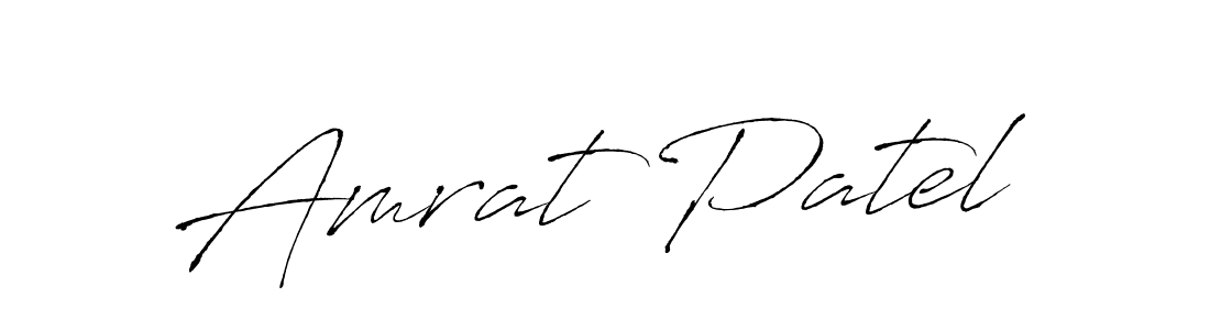 Amrat Patel stylish signature style. Best Handwritten Sign (Antro_Vectra) for my name. Handwritten Signature Collection Ideas for my name Amrat Patel. Amrat Patel signature style 6 images and pictures png