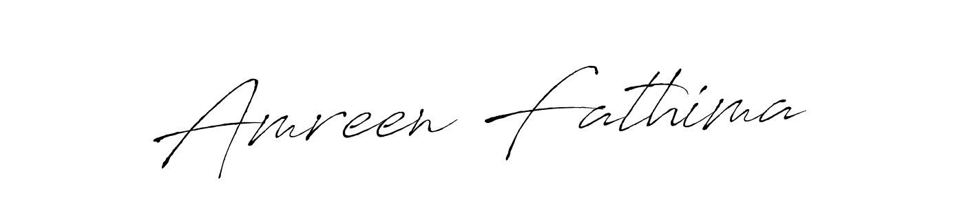 Make a beautiful signature design for name Amreen Fathima. With this signature (Antro_Vectra) style, you can create a handwritten signature for free. Amreen Fathima signature style 6 images and pictures png